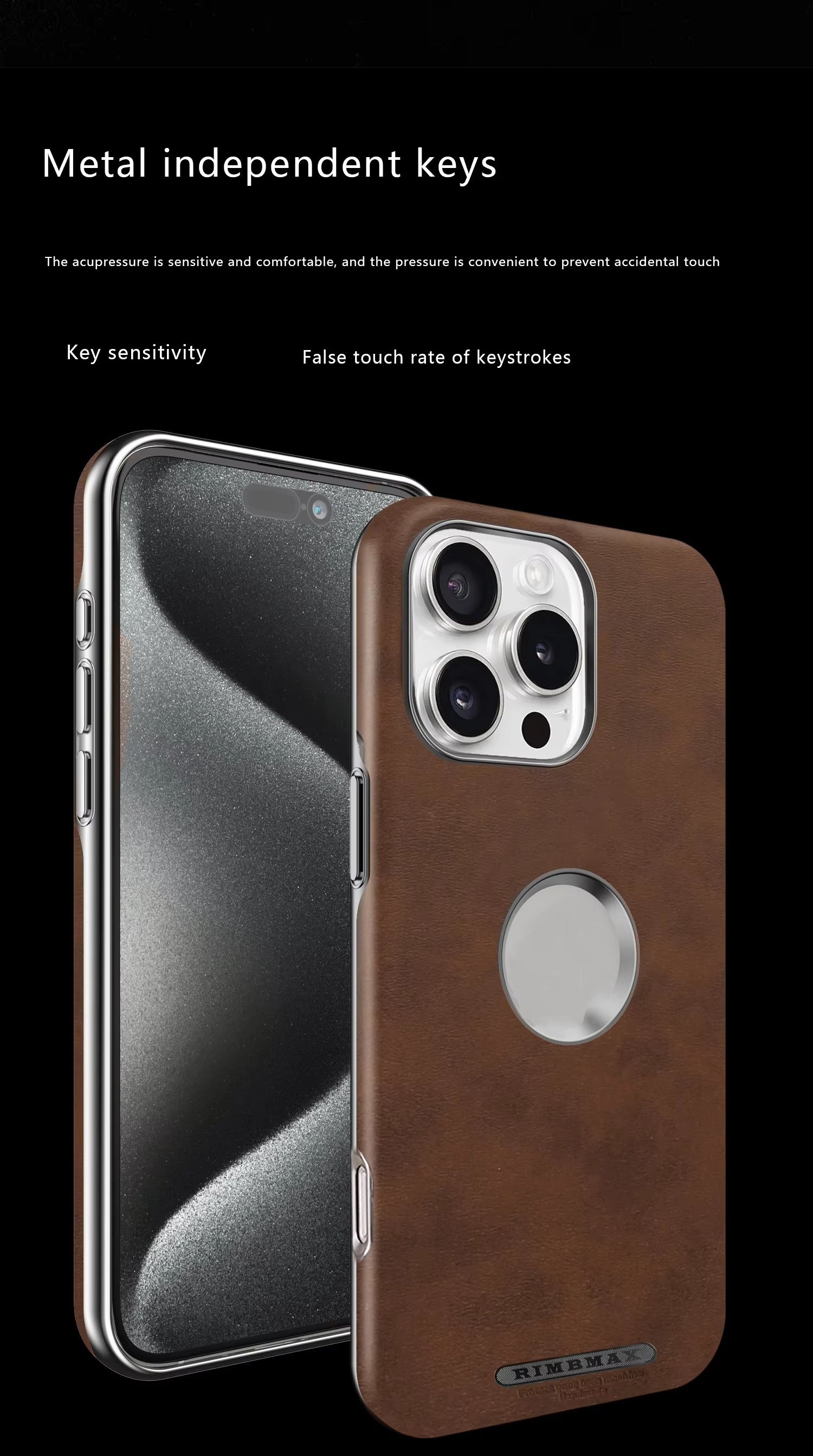 Luxury PU Leather Electroplate Magnetic Phone Case for iPhone Series Hollow Logo Wireless MagsafeCover