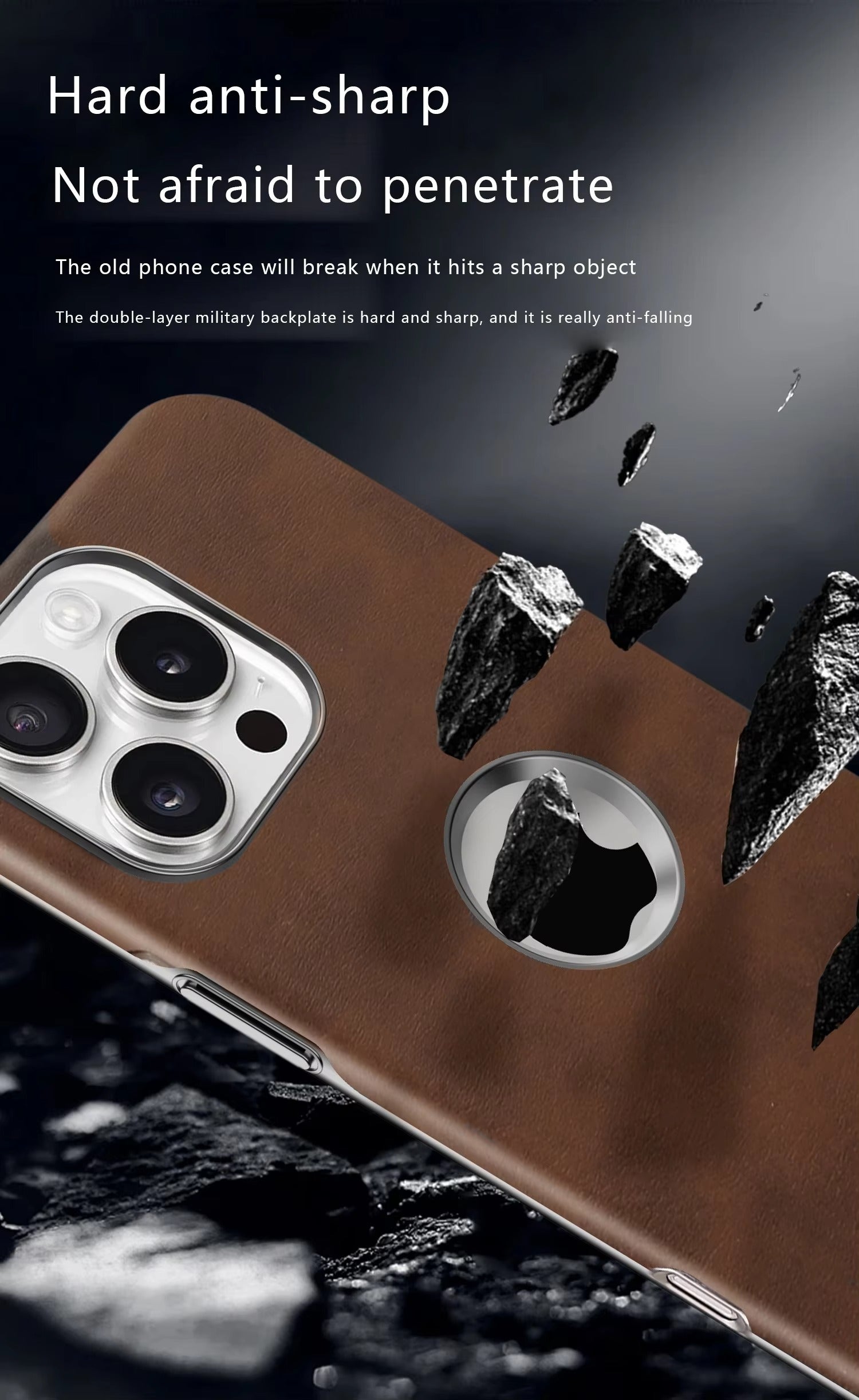 Luxury PU Leather Electroplate Magnetic Phone Case for iPhone Series Hollow Logo Wireless MagsafeCover