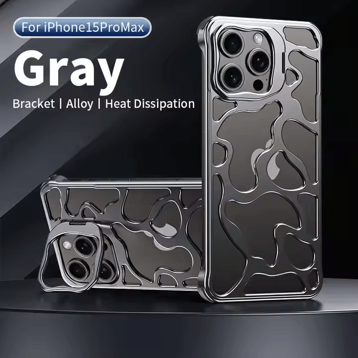 Luxury Stylish Metal iPhone  Case with Stand