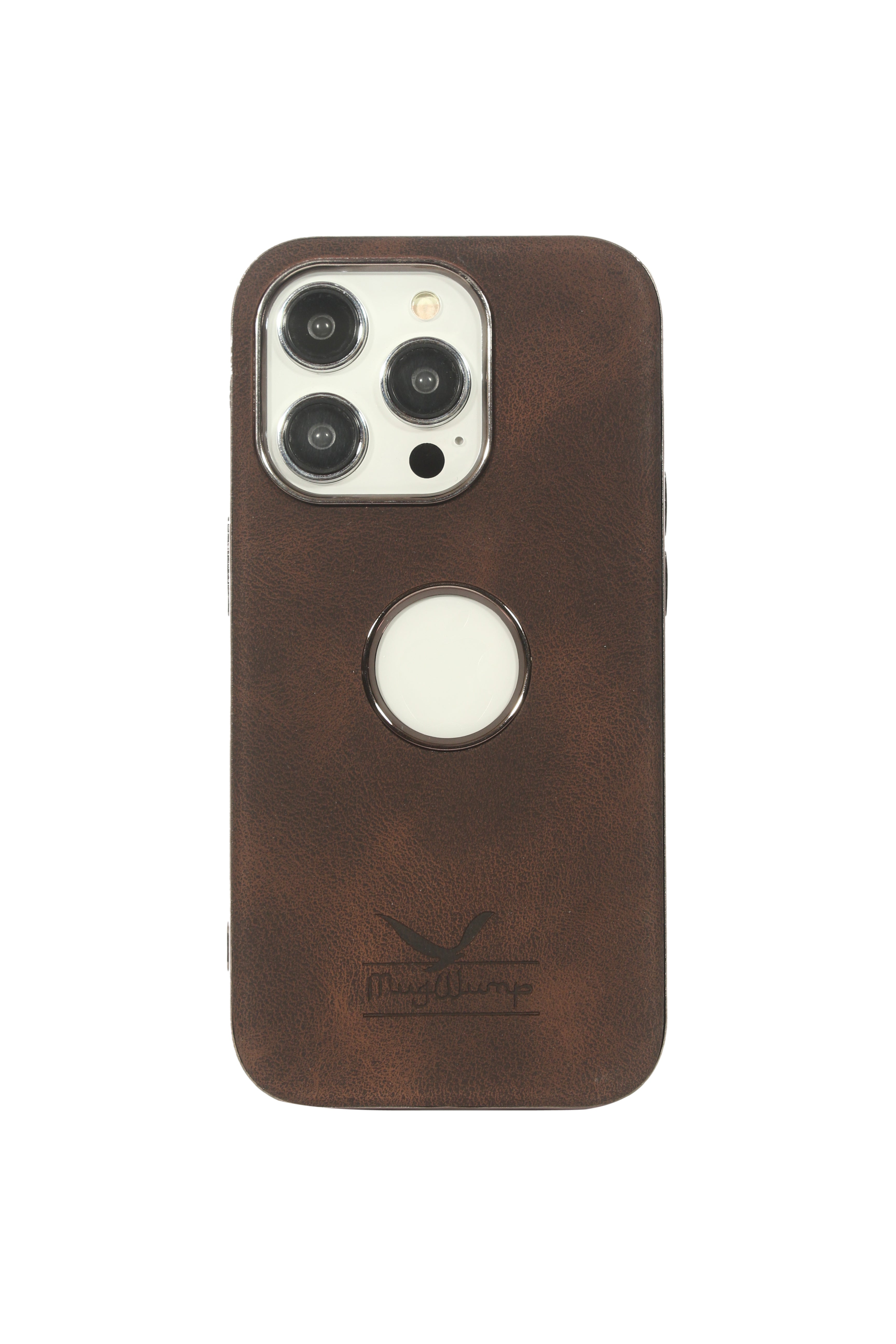 MUGWUMP SLEEK LOOK SUEDE LEATHER CASE WITH LOGO CUT OUT AND CLOTH INSIDE iPHONE SERIES
