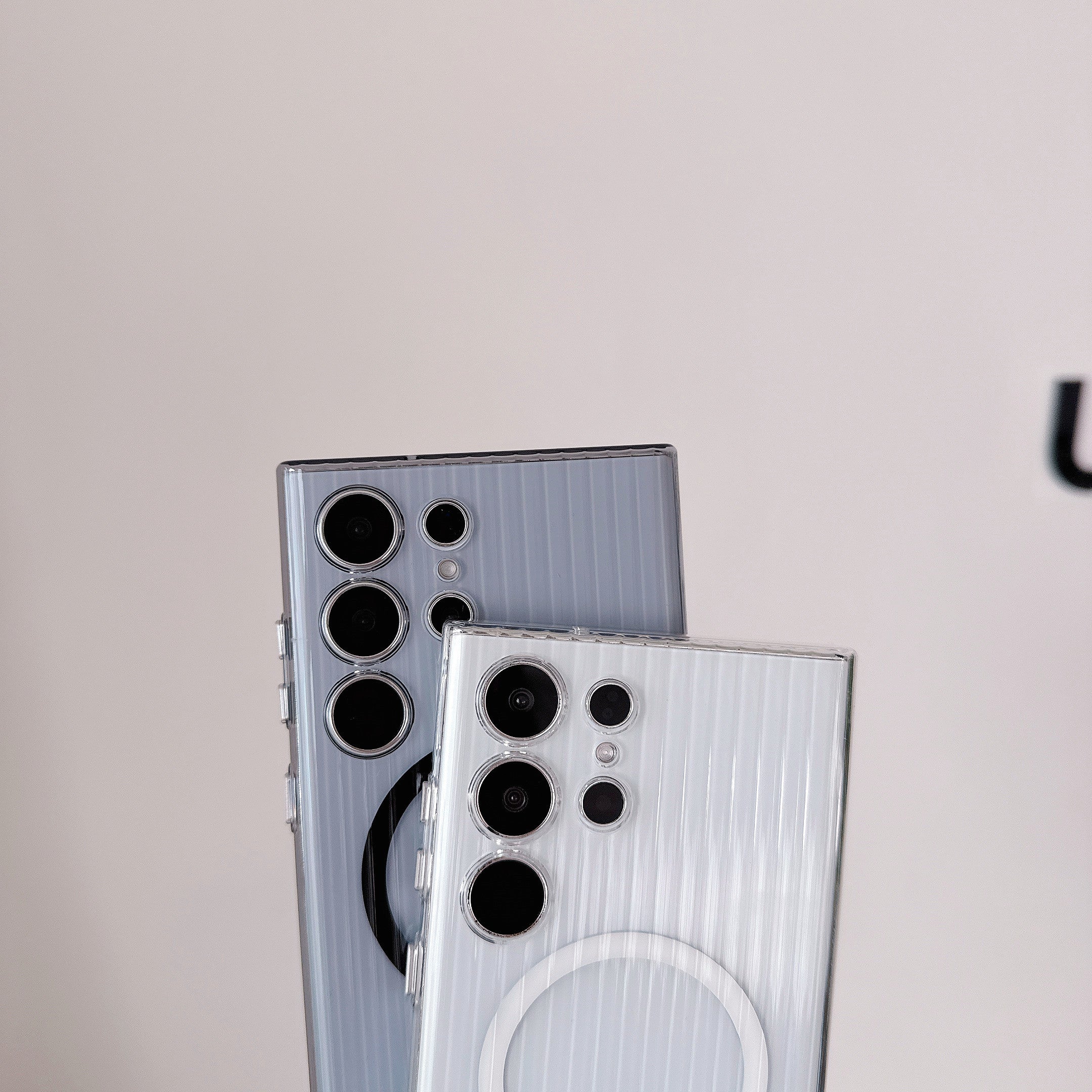 Glossy Wavy Texture Magnetic Wireless Charging Phone Case for Samsung Series