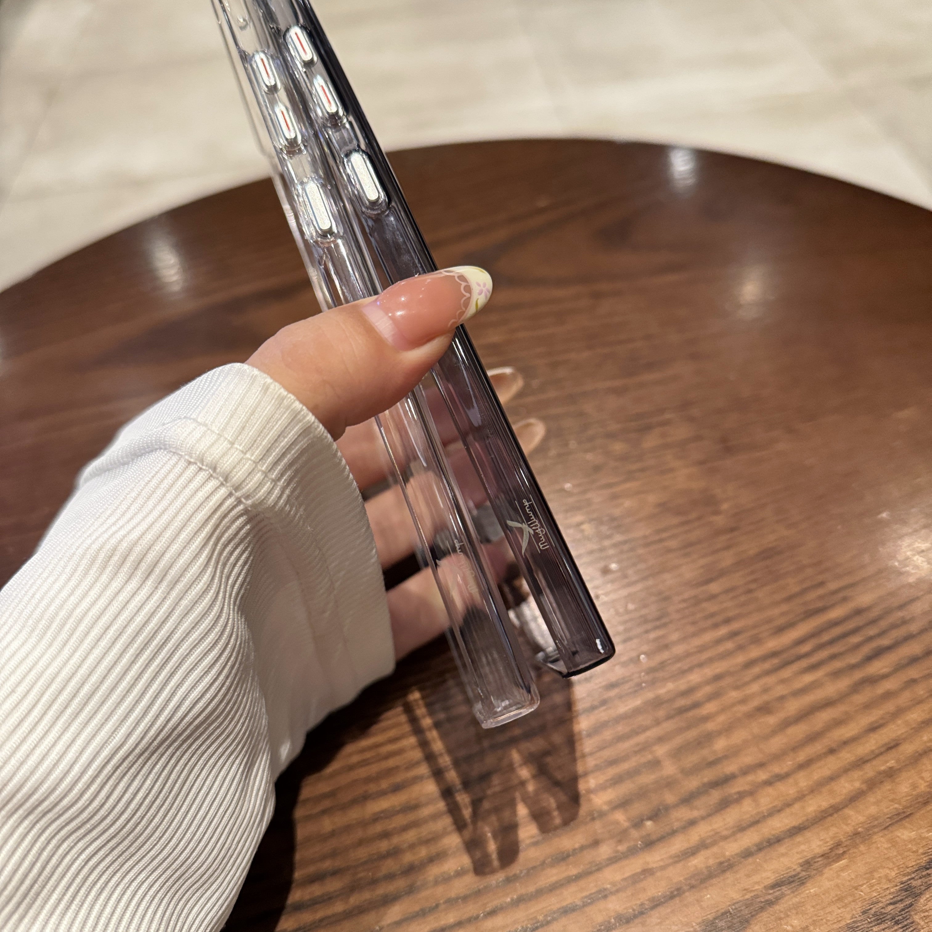 Glossy Wavy Texture Magnetic Wireless Charging Phone Case for Samsung Series