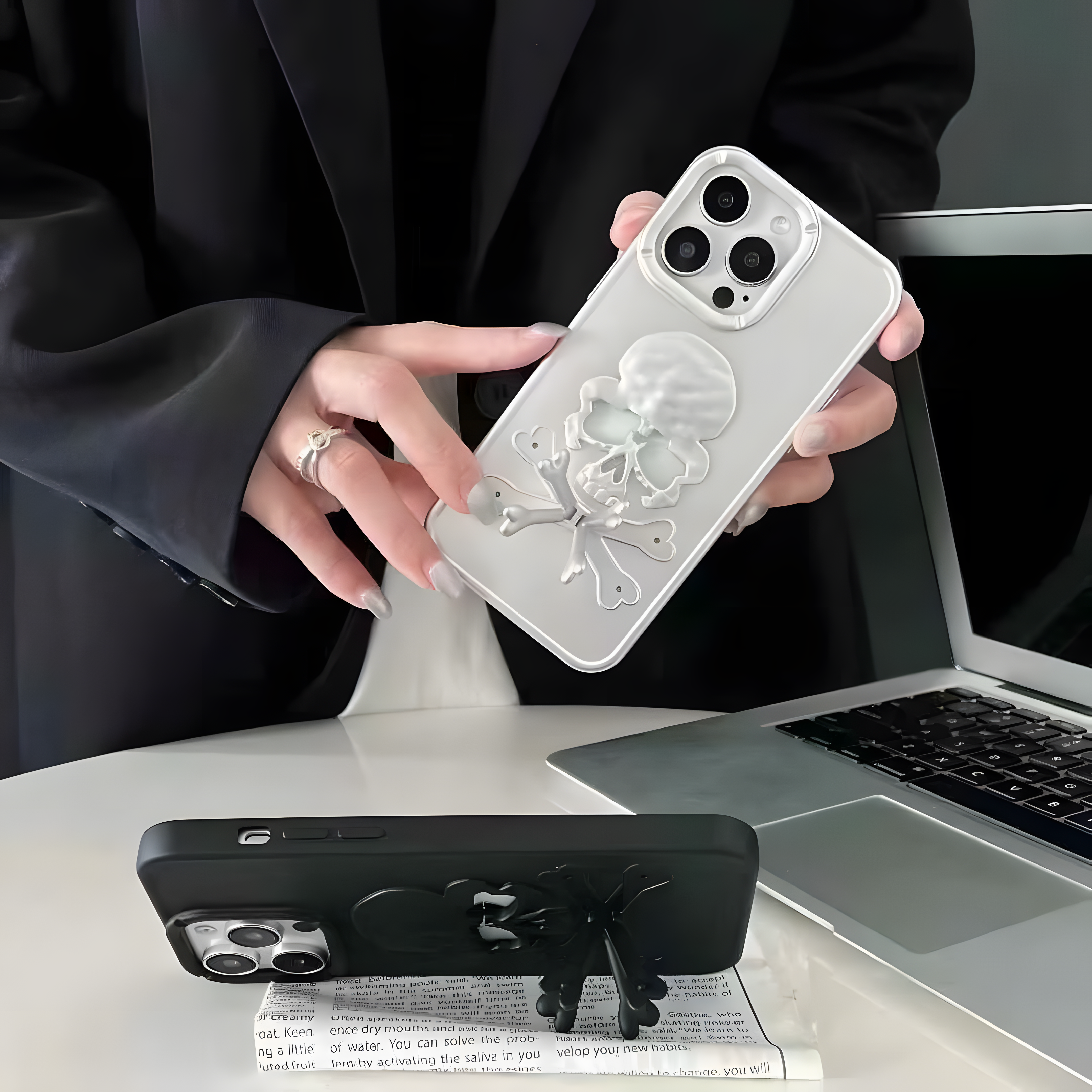 Luxury Skull Case Compatible with iPhone 15 series