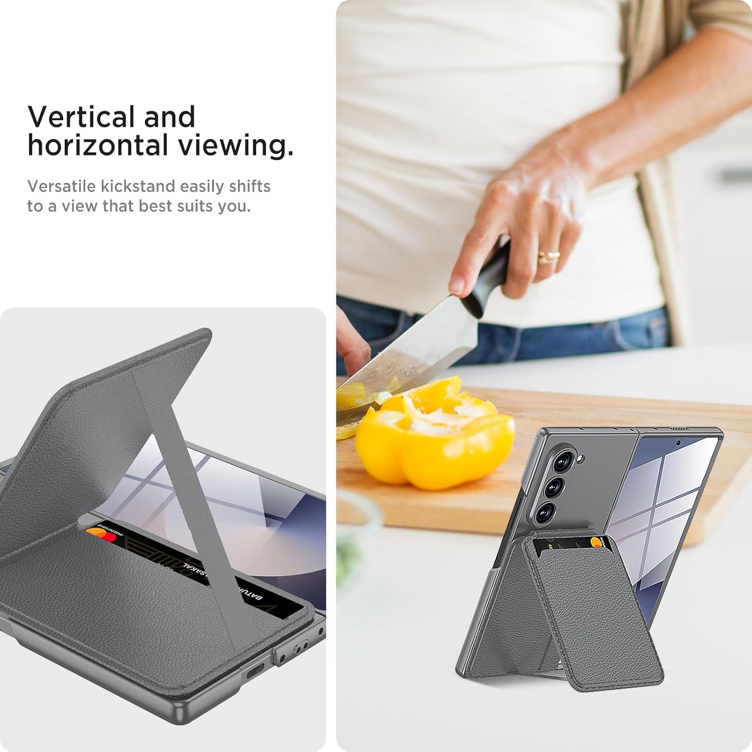 Magnetic Case for Samsung Galaxy Z Fold 6, 2 in 1 Detachable Leather Card Holder Business Phone Cover Support Wireless Charging,Black