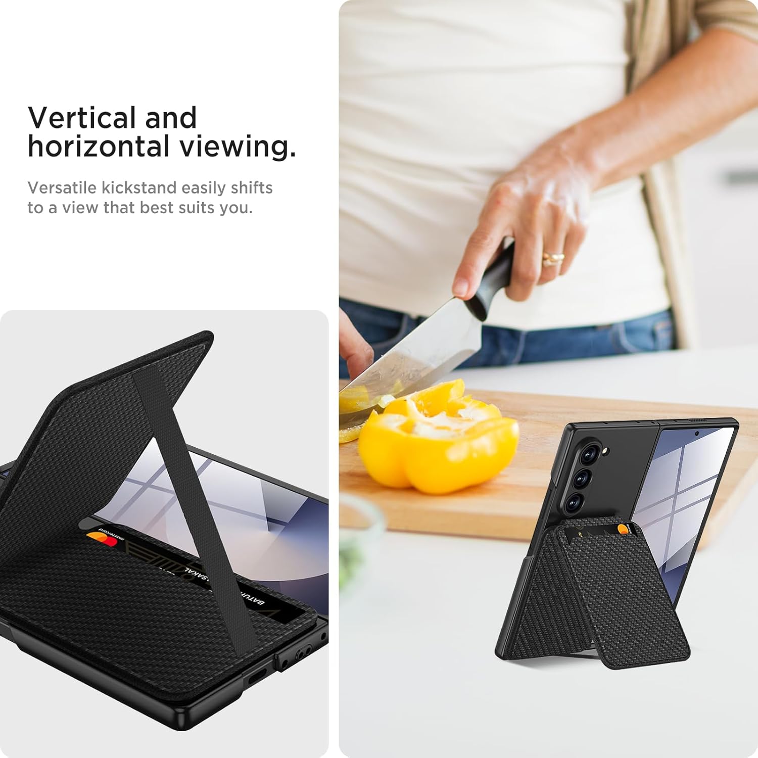 Magnetic Case for Samsung Galaxy Z Fold 6, 2 in 1 Detachable Leather Card Holder Business Phone Cover Support Wireless Charging,Black