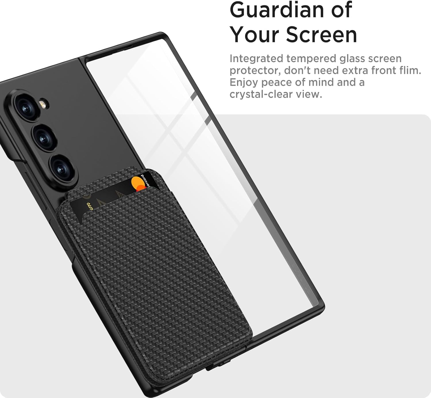 Magnetic Case for Samsung Galaxy Z Fold 6, 2 in 1 Detachable Leather Card Holder Business Phone Cover Support Wireless Charging,Black