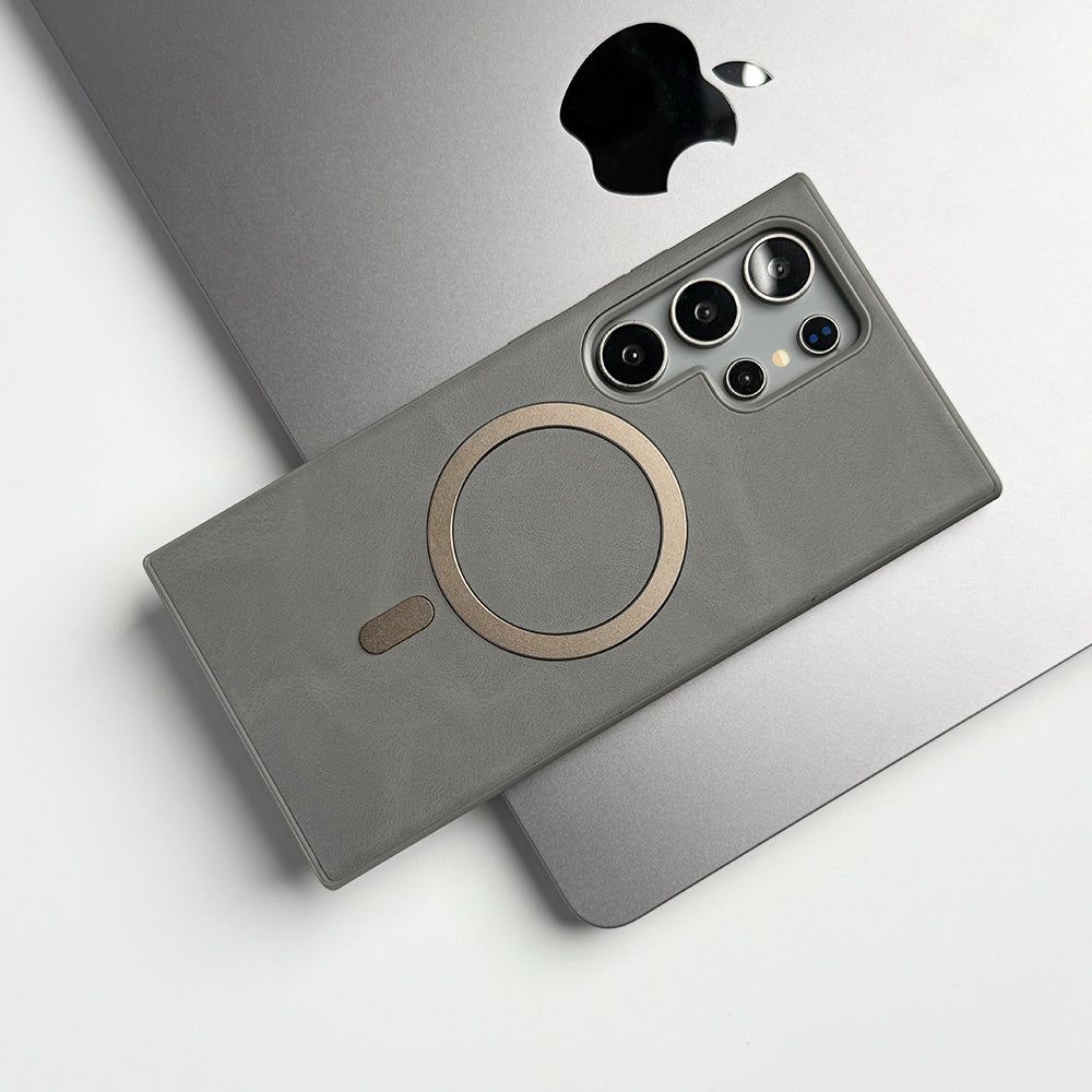 Classic Vintage Leather Magnetic Case for Samsung Series