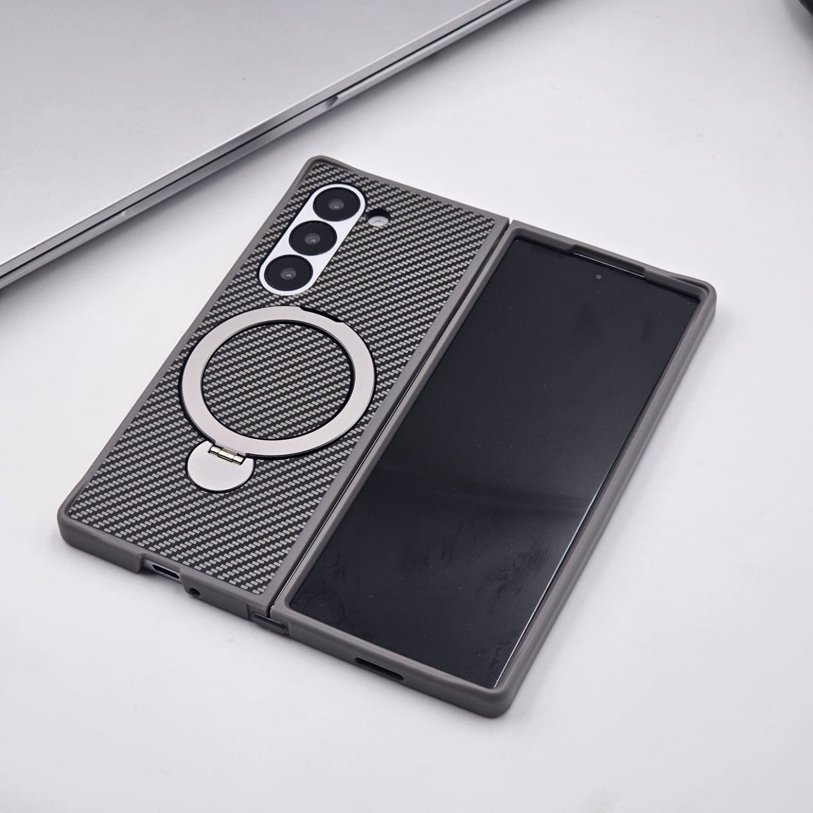 Samsung Galaxy Z Fold  Carbon Fibre MagSafe Ring Stand Case
