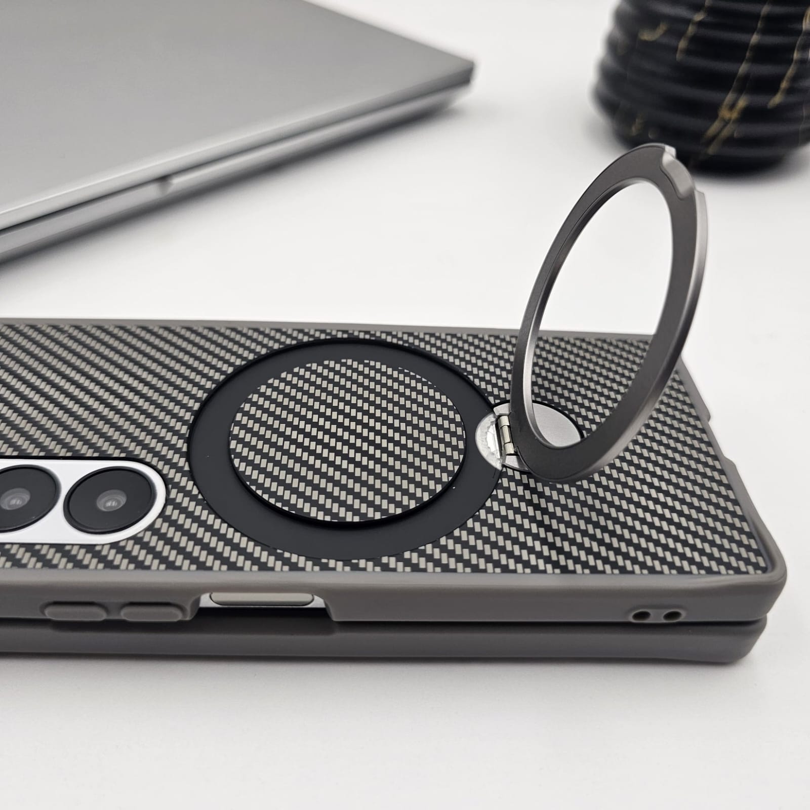 Samsung Galaxy Z Fold  Carbon Fibre MagSafe Ring Stand Case