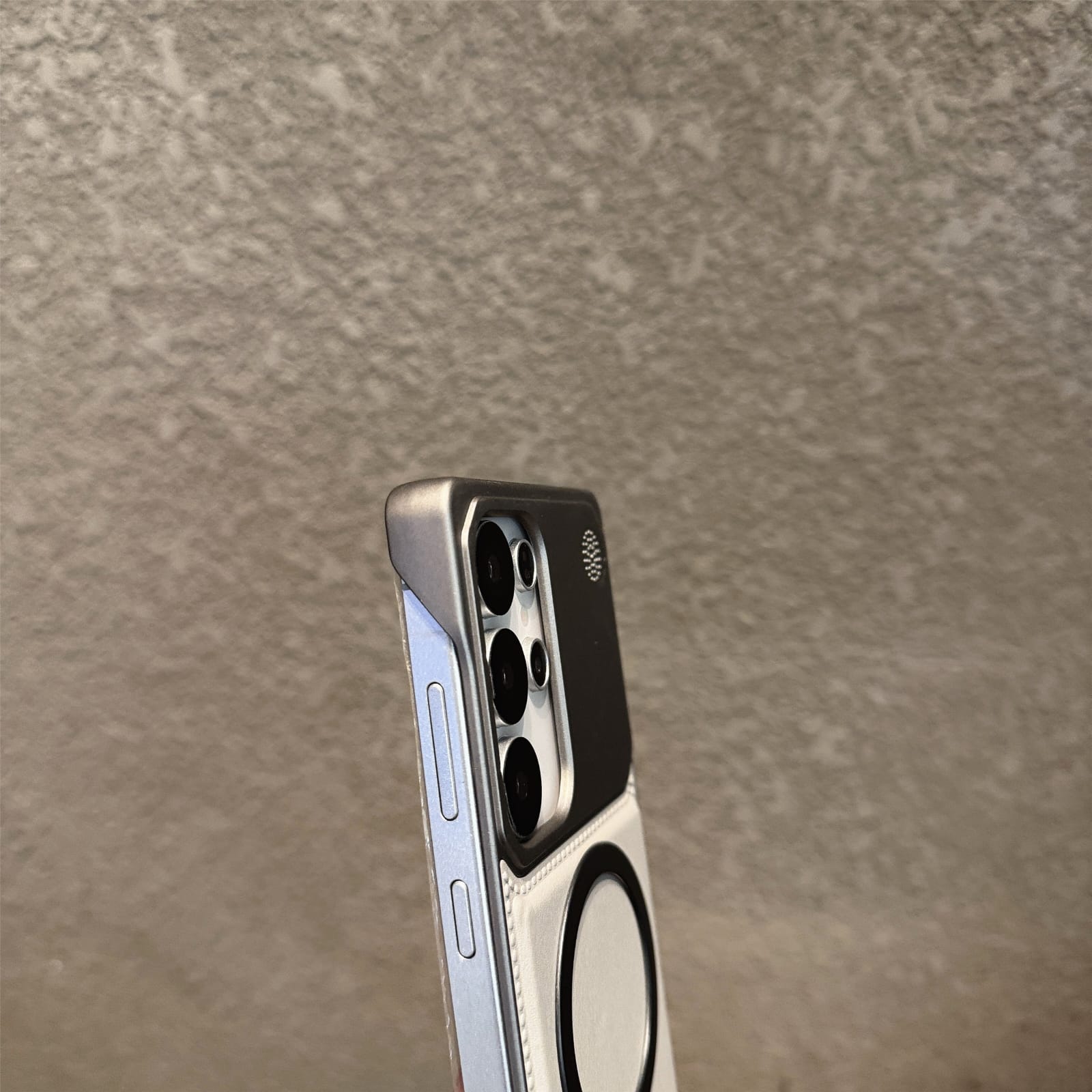 Premium Metallic look  AeroFLex  Leather Case With Aroma Perfume Cover Compatible For Samsung S Series