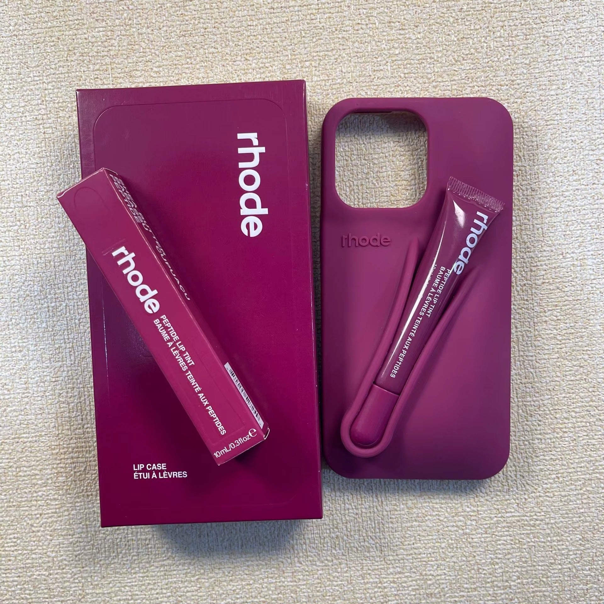 Silicone 3D Rhode Lip Gloss Holder Cell Mobile Phone Case Cover for iPhone